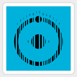 Dr Manhattan Bar Code (BLACK) Sticker